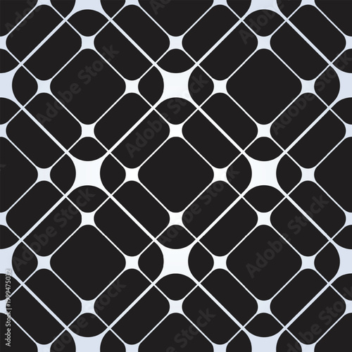Seamless Geometric Pattern with Rounded Squares
