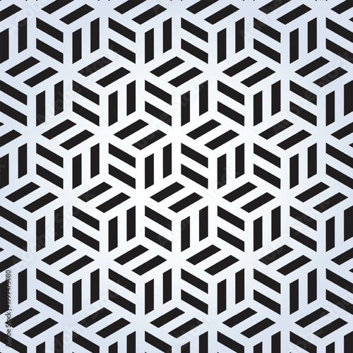 Seamless Geometric Hexagonal Cube Pattern