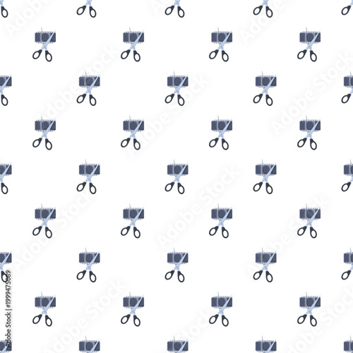 Scissors cutting a film strip repeating for video production and montage concepts