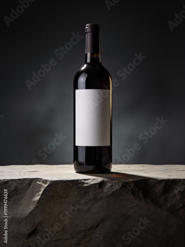 Red Wine Bottle Label Mockup – Premium Packaging Presentation
