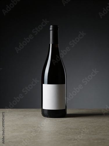 White Wine Bottle Label Mockup – Premium Packaging Presentation