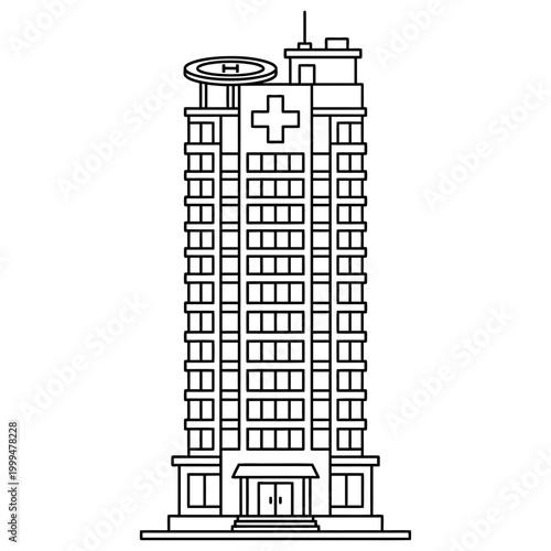 Symmetrical Clinic High Rise With Central Entrance