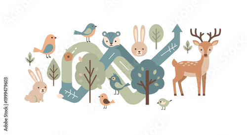 A charming bunny illustration conveys warmth and playfulness, perfect for children's content, marketing materials, or adding a touch of whimsy to any 
