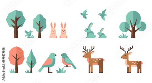 A stylized, geometric tree evokes growth and stability, perfect for website design, social media content, or illustrating concepts of nature and harmo