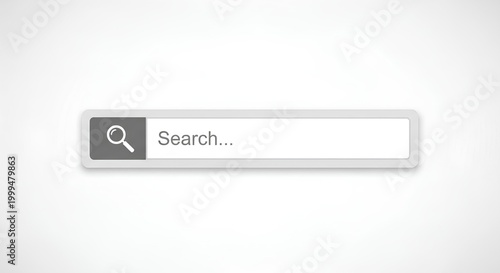 Search bar on a white background with magnifying glass icon