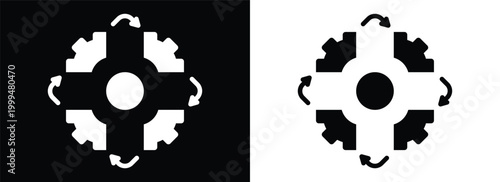 Integration monochrome glyph style