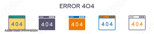 Error 404 Element For Design Graphic - Multi Styles