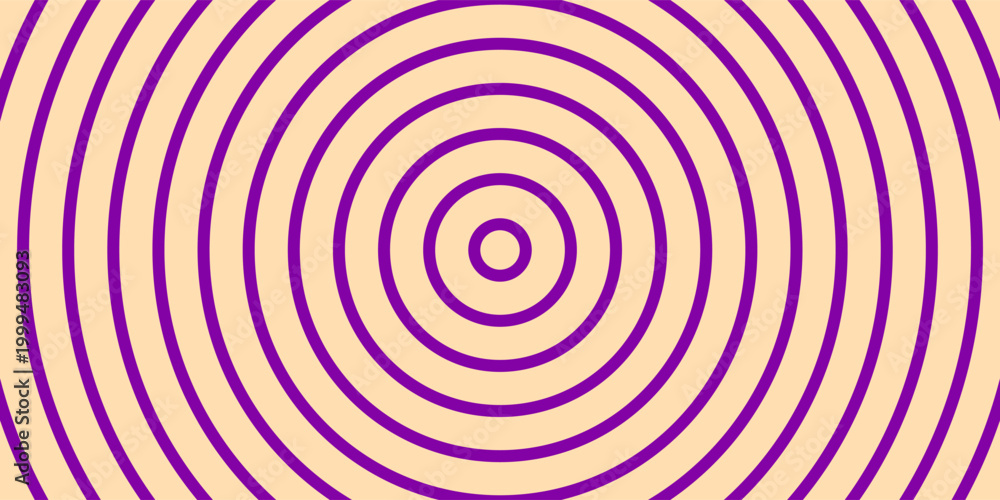 Naklejka premium Illustration of purple and vanilla colored concentric circles
