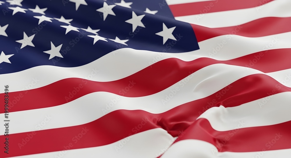 Obraz premium Honoring heroes a patriotic memorial day image of the american flag waving with respect