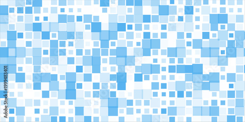 Quadro su tela Abstract square pixels background of geometric shapes simple flat style