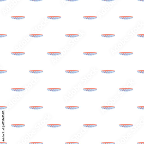 Repeating dental braces pattern representing oral healthcare and dentistry concepts
