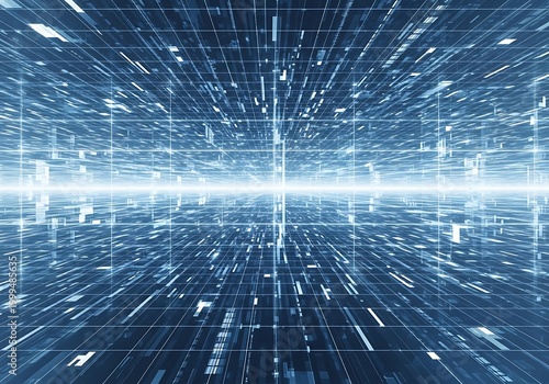 Digital grid network perspective abstract background