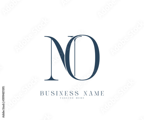 Initial letters NO logo design vector