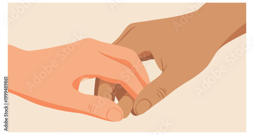Two hands holding pinky promise on transparent background