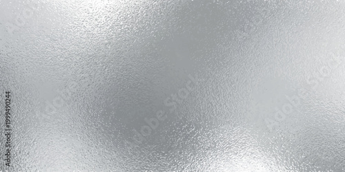 Silver foil texture background with light reflection. Vector realistic illustration of chrome metal surface with glitter gradient effect, abstract shiny texture, translucent glass, platinum wallpaper