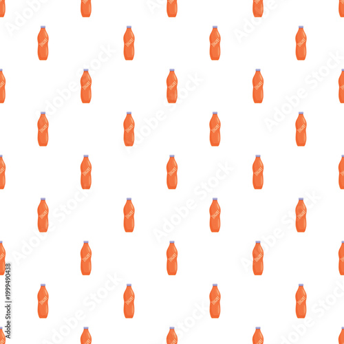 Bottles of yogurt drink creating a seamless pattern, representing healthy food and dairy products