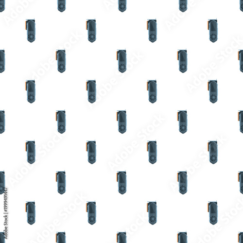 Graphic processing units forming a seamless pattern, representing digital technology and computing hardware