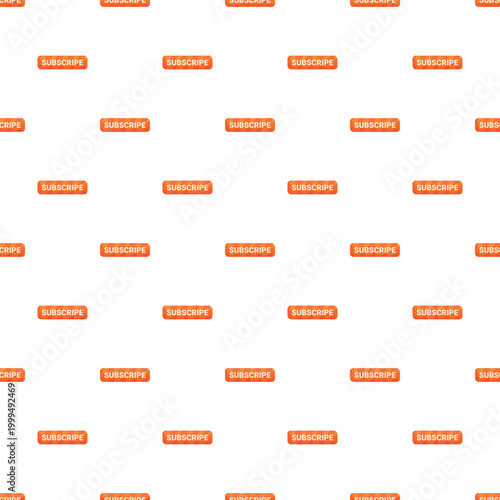 Repeating orange subscribe buttons creating a seamless digital background