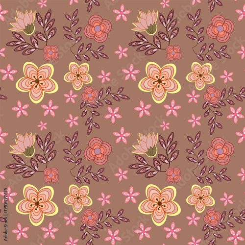 seamless pattern with flowers