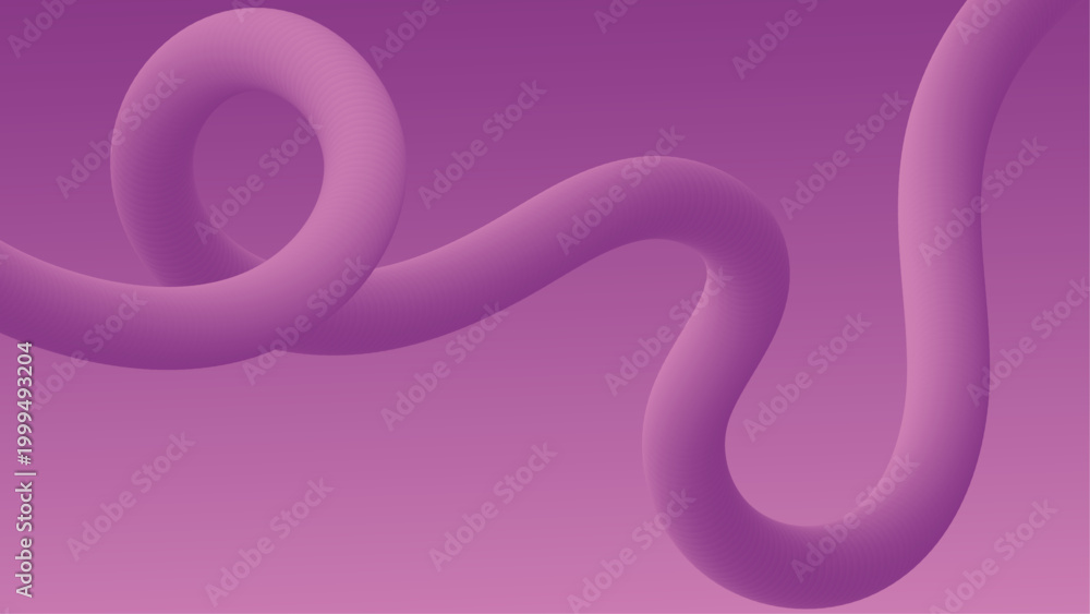 Obraz premium Abstract Pink Gradient Background with Smooth 3D Fluid Curve Wave Minimal Modern Design