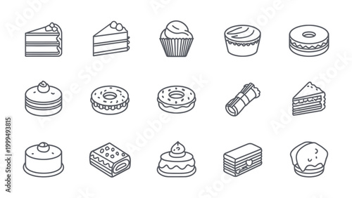 Photography Culinary Delights: Array of pastries, cakes, cupcakes, and other treats, offering a delectable range of sweet desserts for various occasions