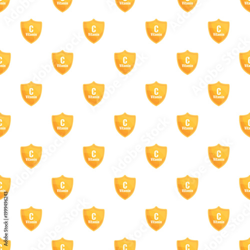 Vitamin c shields protecting and strengthening immunity in a seamless pattern
