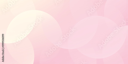 Minimalist banner background, pastel colorful, pink and yellow gradations. Circle effect style geometric, abstract background.