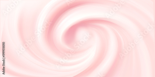 Cream pink strawberry candy swirl sweet abstract background.