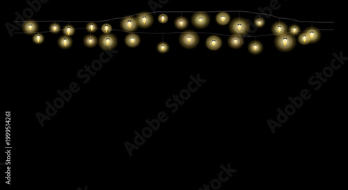 Warm string lights forming a gentle arc for a cozy and inviting holiday display.