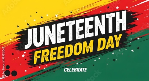 Juneteenth day celebration honoring freedom history and black culture a vibrant design