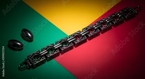 Juneteenth celebration vibrant colors and symbolic chains representing freedom and resilience