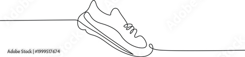Minimalist sneaker side view illustration Vector