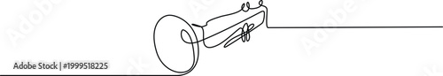 Fotografía Simple trumpet illustration with sheet music Vector