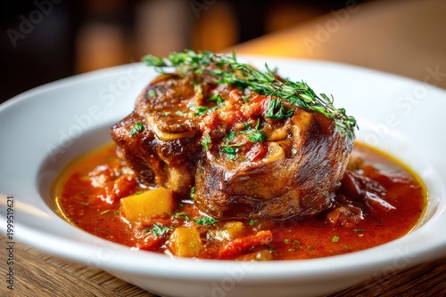 Braised veal shank Osso Buco isolate style