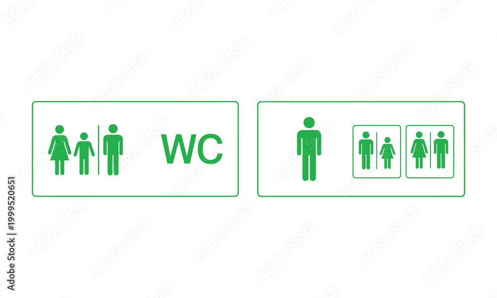 Fototapeta premium Toilet icon set
