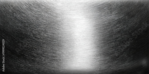 Polished silver aluminum plate with a brushed stainless steel texture and shiny metallic grey reflection on an industrial smooth metal surface