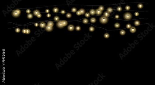 Scattered golden dots create an organic, irregular pattern across a deep black background.