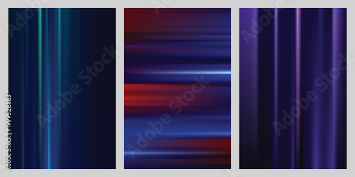 Abstract Dark Blue and Purple Motion Blur Background With Neon Glow