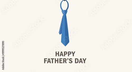 Father's Day, Happy Father's Day, Blue Tie, Greeting Card, Celebration Vector