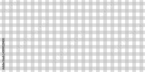 Seamless Grey Gingham Checkered Pattern Vector Background for Picnic Fabric and Textile Tablecloth