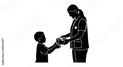 Medical professional, nurse, doctor, giving, child, medicine, healthcare