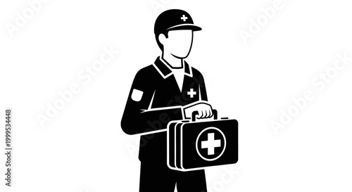 Medical responder, emergency services, first aid kit, healthcare professional, rescue worker