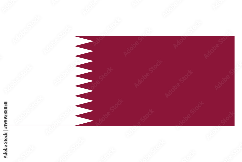 Naklejka premium flag of Qatar. Qatar with true colour, size, and clean design. Master class vector design of Qarar flag desktop flag, representation, graphics resources.
