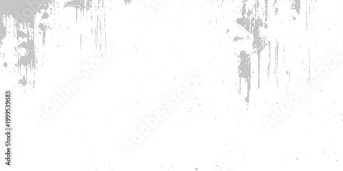 Light Gray Grunge Wall Texture with Distressed Stains, Paint Drips, Rough Patches, and Subtle Tiled Pattern on Abstract White Background for Vintage Design Use.
