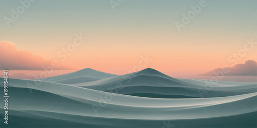 A breathtaking sunset paints the sky orange over a vast mountain landscape where golden sand dunes meet arid peaks in a hot Sahara desert adventure