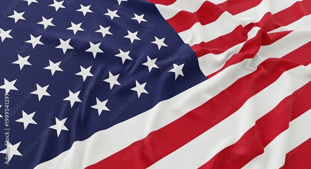 Obraz premium Close up of the american flag stars and stripes waving proudly symbolizing freedom and national identity