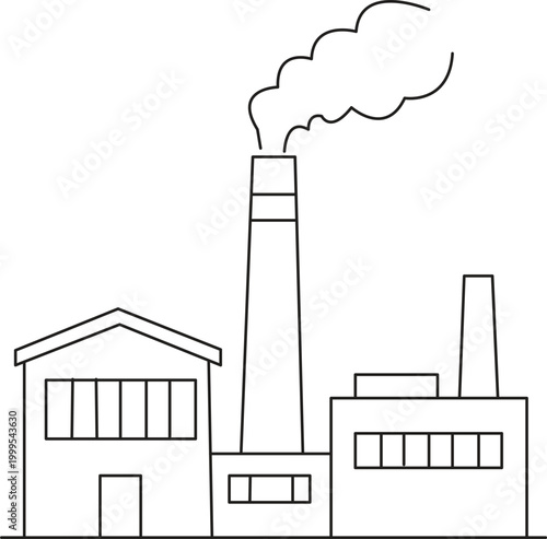 Chimneys Breathing Industrial Shadows