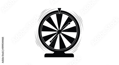 Alarm clock silhouette with ringing bell black and white style