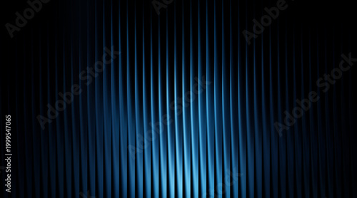 Vertical blue light streaks on a dark background, abstract linear pattern texture