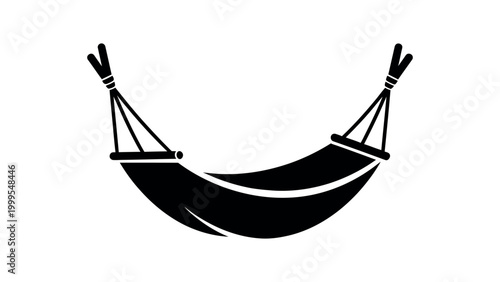 Hammock Relaxation Icon Simple Vector